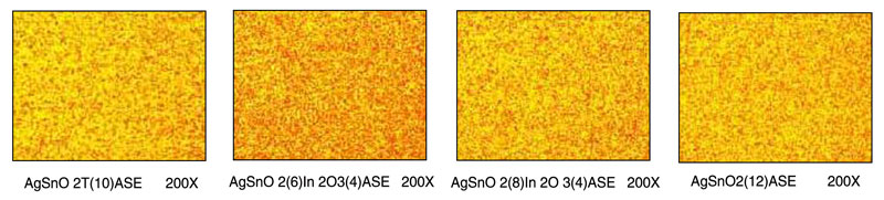 AgSnO 2T(10)ASE 200X,AgSnO 2(6)In 203(4)ASE 200X,AgSnO 2(8)In 20 3(4)ASE 200X,AgSnO2(12)ASE 200X