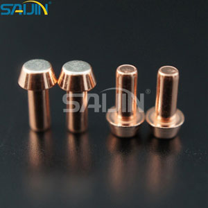 Buttons Bimetal Contacts Supplier_Electrical Ag/Cu Bimetal Contact Rivets