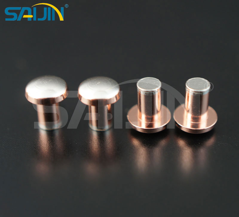 Ag/Cu/Ag Tri-metal Contact Rivets