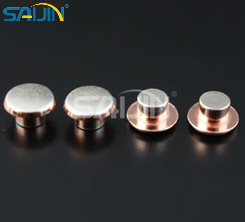 AgNi/Cu/AgNi Tri-metal Contact Rivets